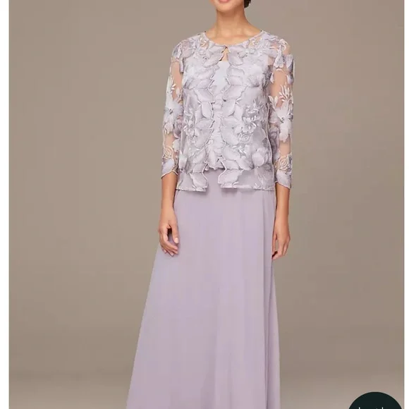 Alex Evenings | Dresses | Alex Evenings Lilac Lace Dress | Poshmark